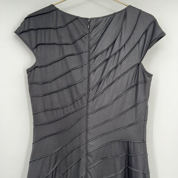 Tadashi Shoji Beaded Bandage Bodycon Cocktail V-neck Midi Dress Women's L - Picture 6 of 12